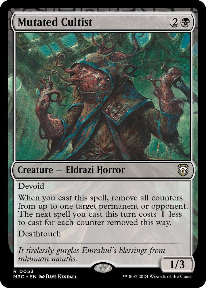 Mutated Cultist (Ripple Foil) 53 card from Commander: Modern Horizons 3