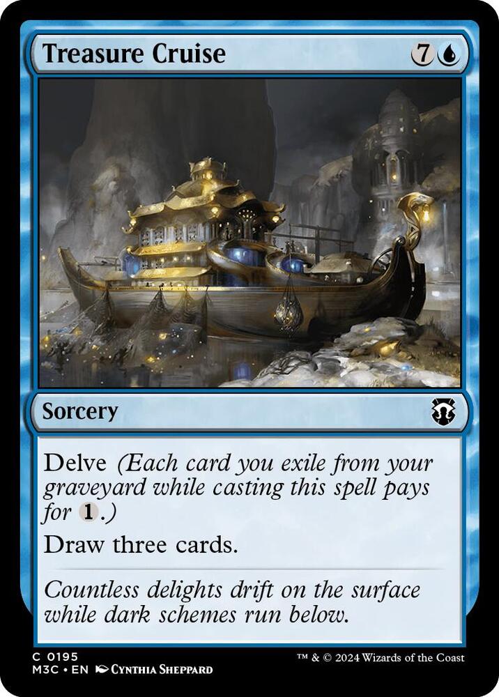 Treasure Cruise (Ripple Foil) 195 card from Commander: Modern Horizons 3