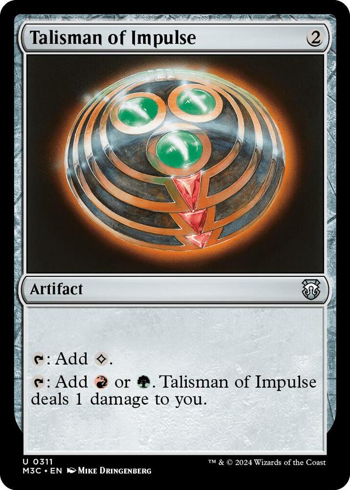 Talisman of Impulse (Ripple Foil) 311 card from Commander: Modern Horizons 3