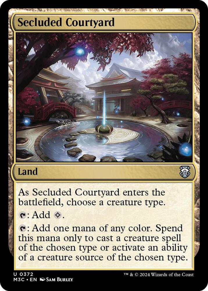 Secluded Courtyard (Ripple Foil) 372 card from Commander: Modern Horizons 3