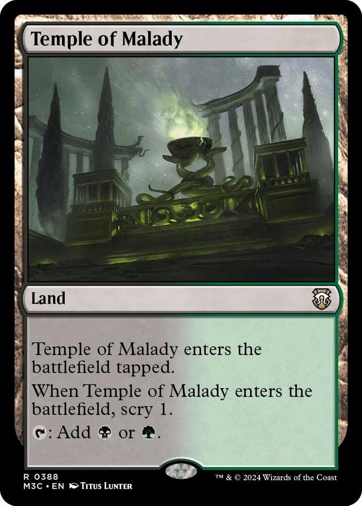 Temple of Malady (Ripple Foil) 388 card from Commander: Modern Horizons 3