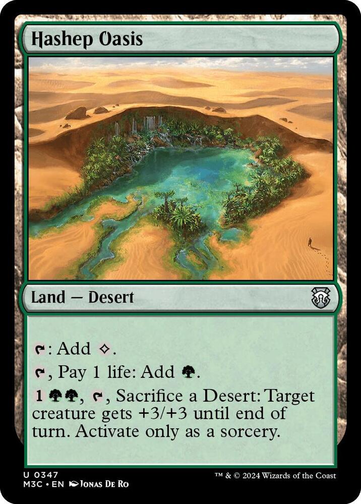 Hashep Oasis (Ripple Foil) 347 card from Commander: Modern Horizons 3