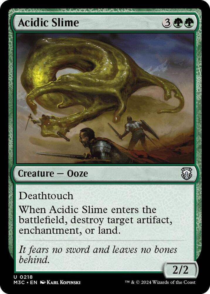 Acidic Slime (Ripple Foil) 218 card from Commander: Modern Horizons 3