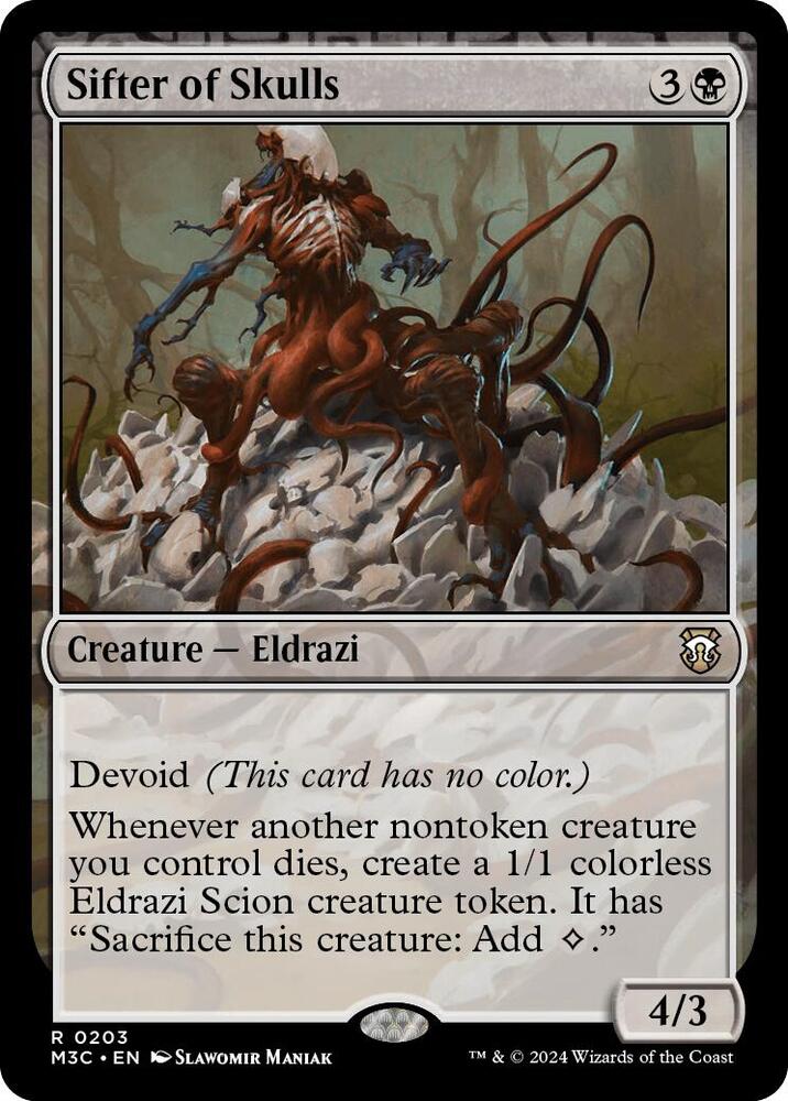 Sifter of Skulls (Ripple Foil) 203 card from Commander: Modern Horizons 3