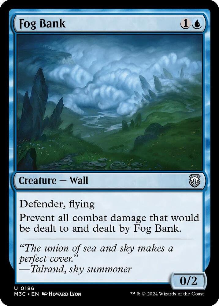 Fog Bank (Ripple Foil) 186 card from Commander: Modern Horizons 3