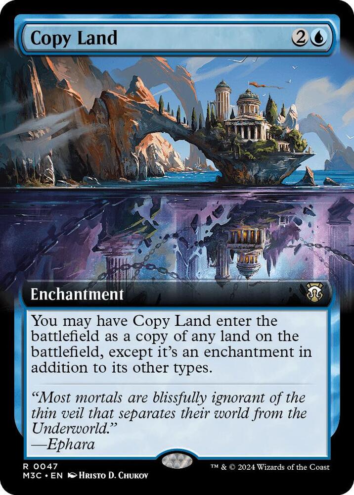 Copy Land (Extended Art) (Ripple Foil) 47 card from Commander: Modern Horizons 3