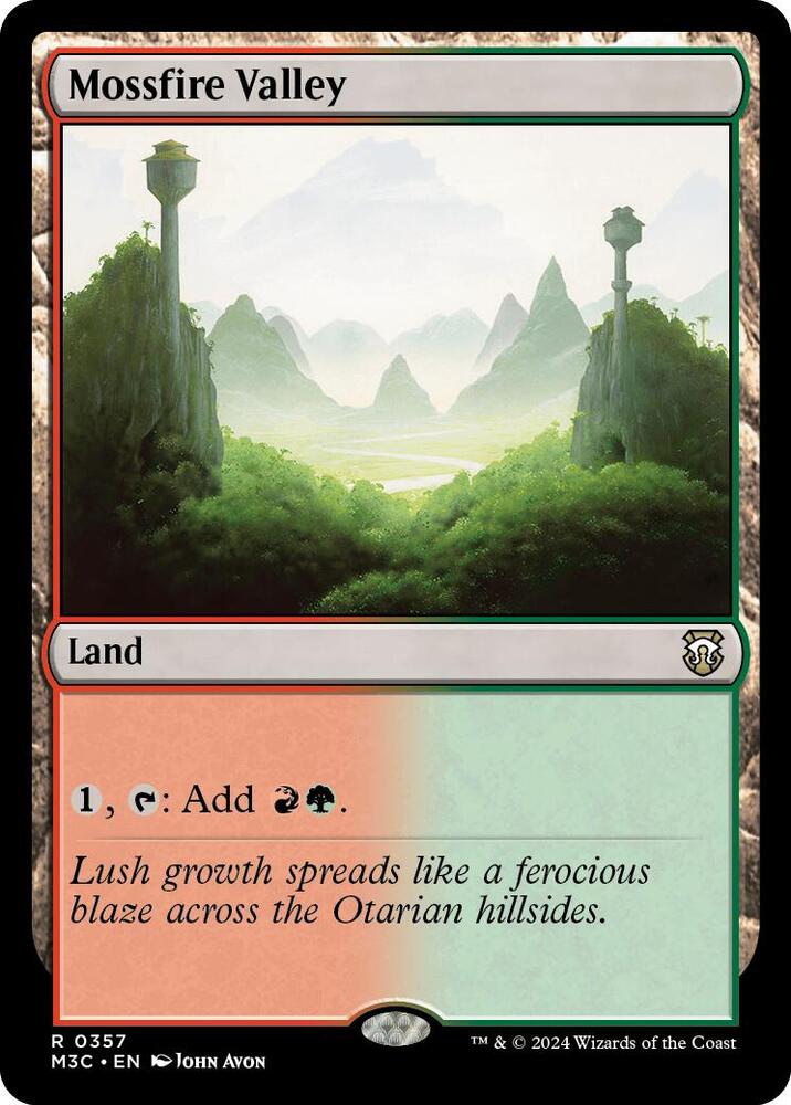 Mossfire Valley 357 card from Commander: Modern Horizons 3