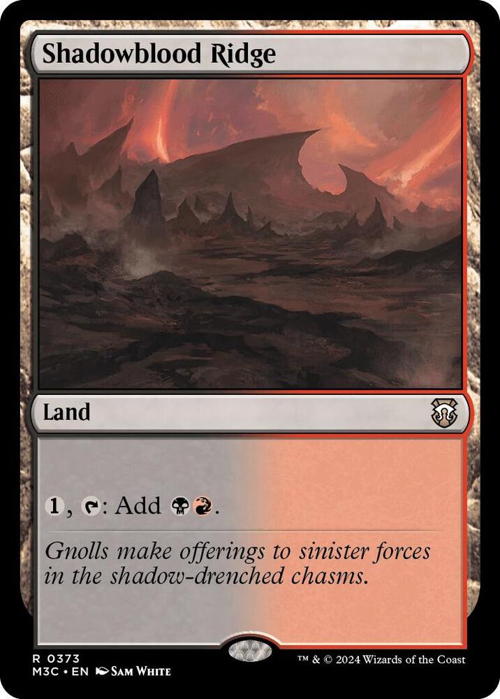 Shadowblood Ridge 373 card from Commander: Modern Horizons 3
