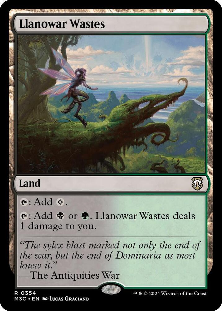 Llanowar Wastes (Ripple Foil) 354 card from Commander: Modern Horizons 3