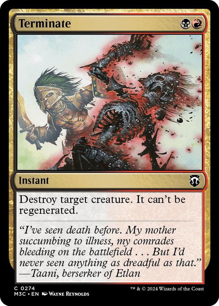 Terminate 274 card from Commander: Modern Horizons 3