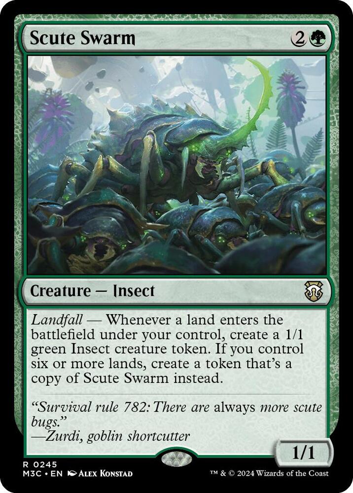 Scute Swarm (Ripple Foil) 245 card from Commander: Modern Horizons 3