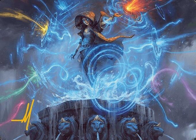 Flusterstorm Art Card (Gold-Stamped Signature) 54 card from Art Series: Modern Horizons 3
