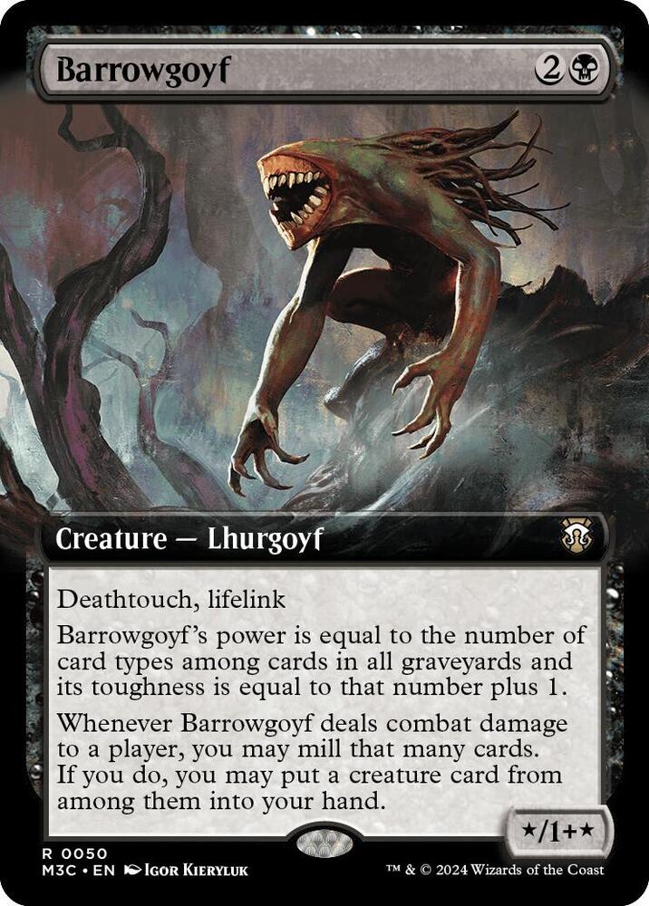Barrowgoyf (Extended Art) (Ripple Foil) 50 card from Commander: Modern Horizons 3