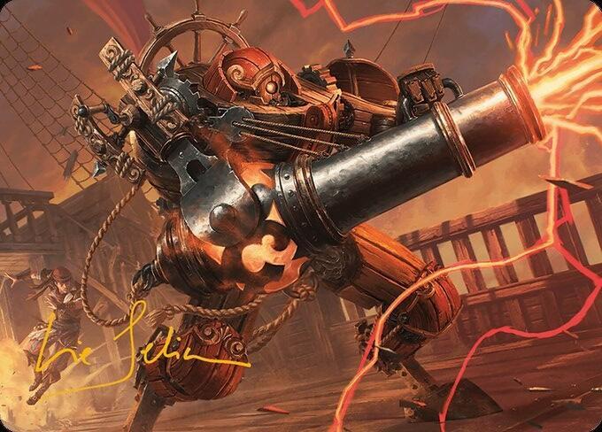Blaster Hulk Art Card (Gold-Stamped Signature) 31 card from Art Series: Modern Horizons 3