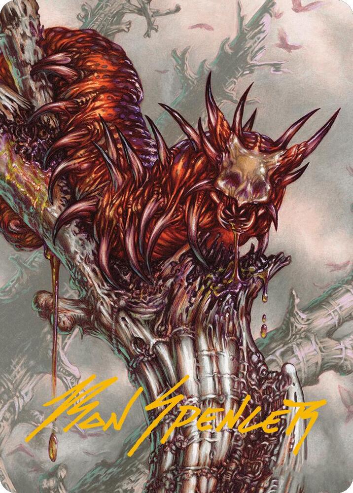 Grist, Voracious Larva Art Card (Gold-Stamped Signature) 53 card from Art Series: Modern Horizons 3