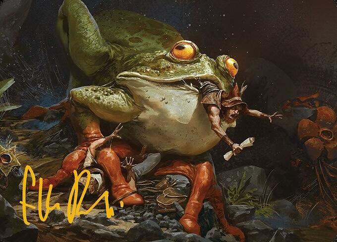 Rampant Frogantua Art Card (Gold-Stamped Signature) 32 card from Art Series: Modern Horizons 3
