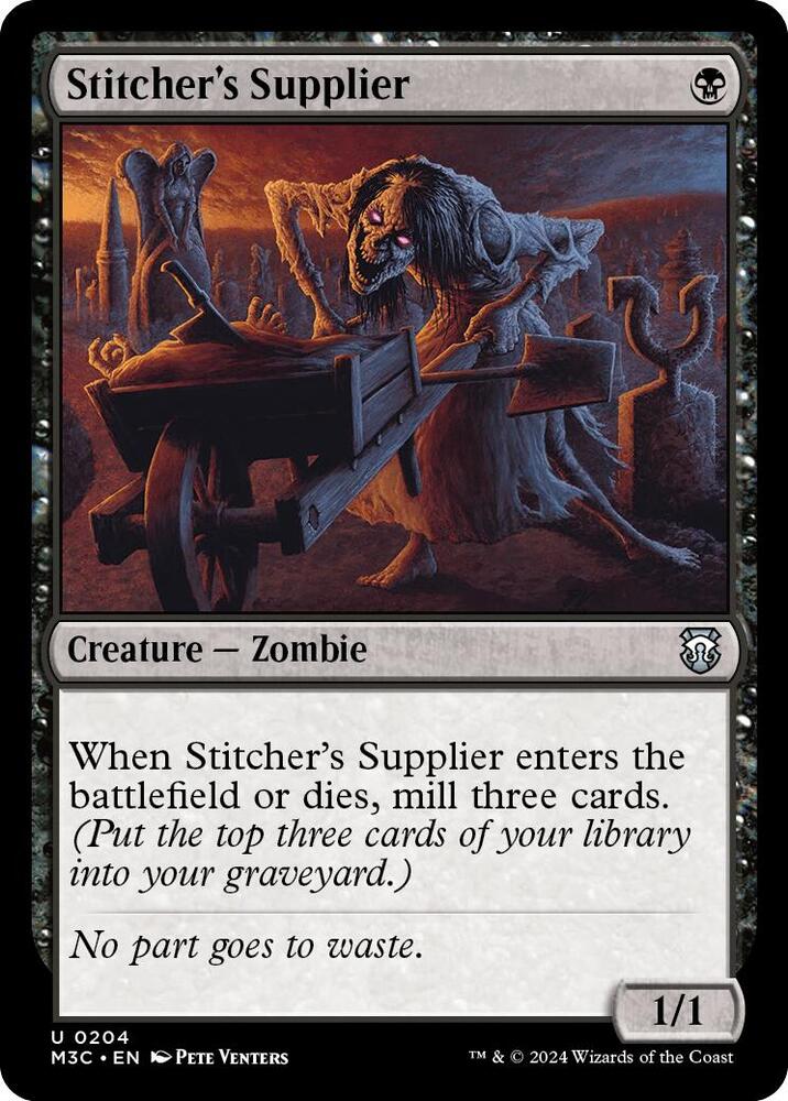 Stitcher's Supplier (Ripple Foil) 204 card from Commander: Modern Horizons 3