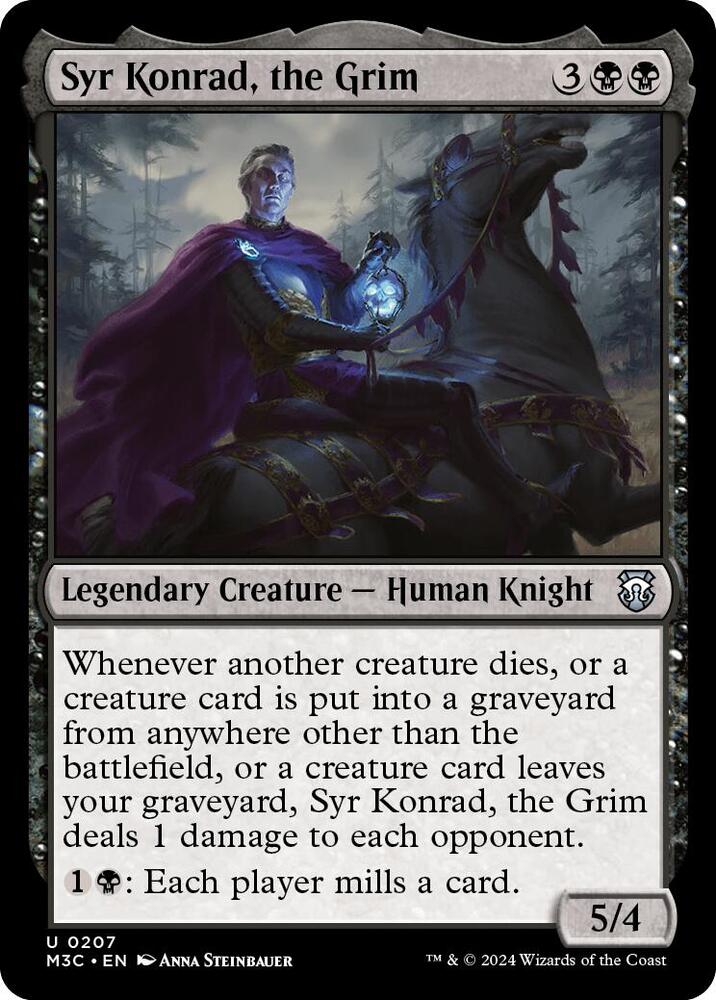 Syr Konrad, the Grim (Ripple Foil) 207 card from Commander: Modern Horizons 3