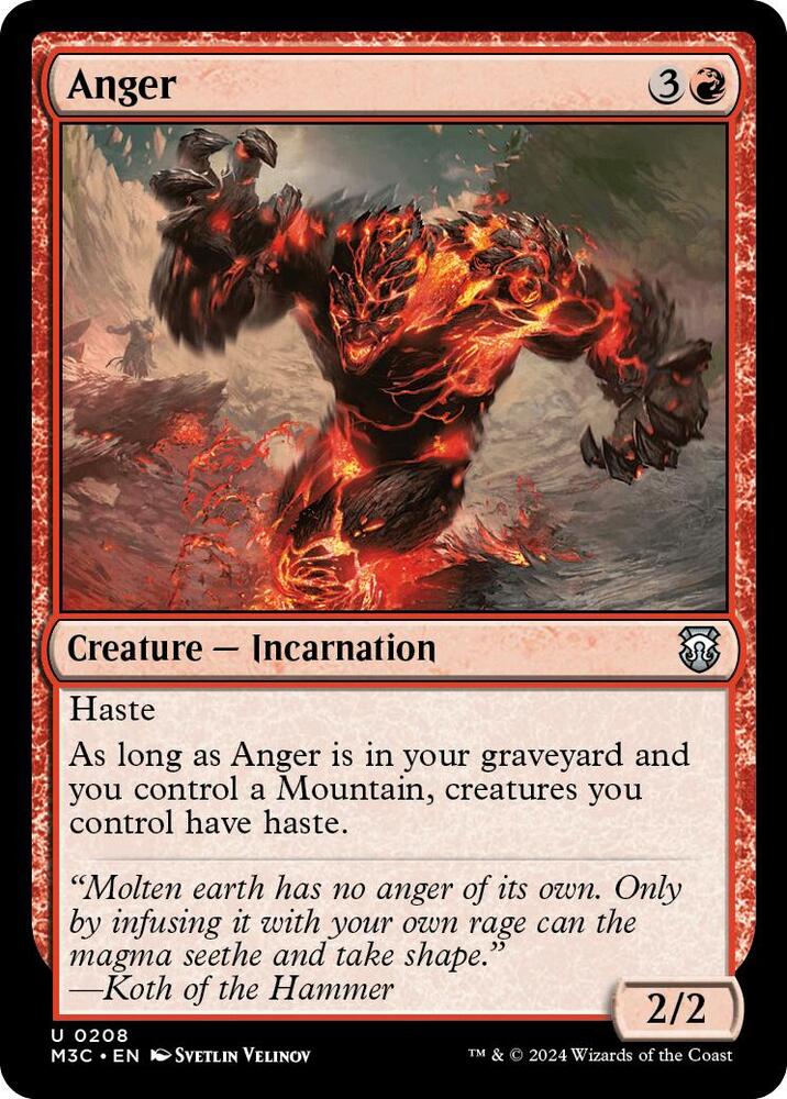 Anger (Ripple Foil) 208 card from Commander: Modern Horizons 3