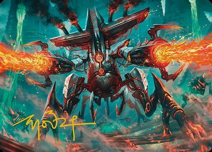 Exterminator Magmarch Art Card (Gold-Stamped Signature) 33 card from Art Series: Modern Horizons 3