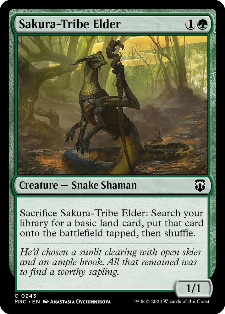 Sakura-Tribe Elder (Ripple Foil) 243 card from Commander: Modern Horizons 3