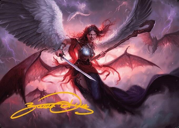 Kaalia of the Vast Art Card (Gold-Stamped Signature) 22 card from Art Series: Modern Horizons 3