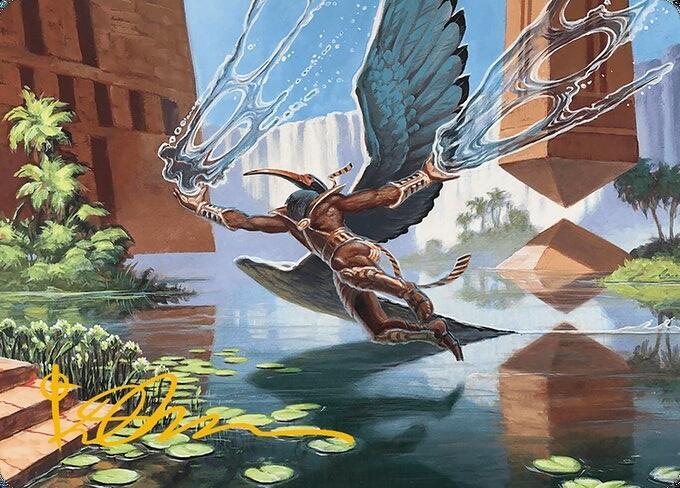 Nadu, Winged Wisdom Art Card (Gold-Stamped Signature) 14 card from Art Series: Modern Horizons 3