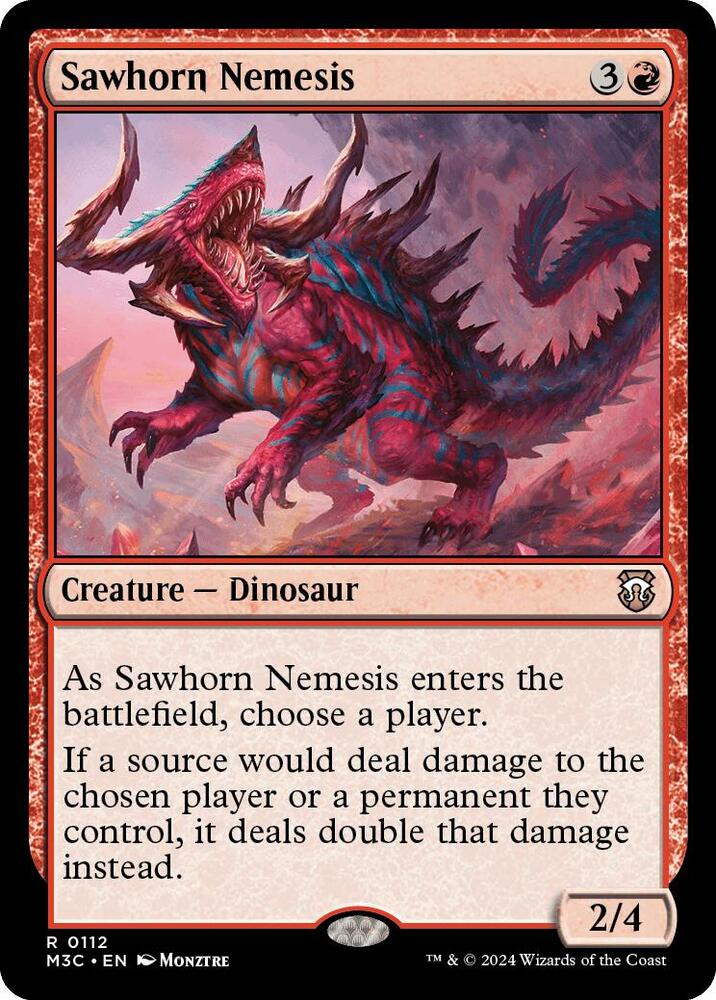 Sawhorn Nemesis 112 card from Commander: Modern Horizons 3