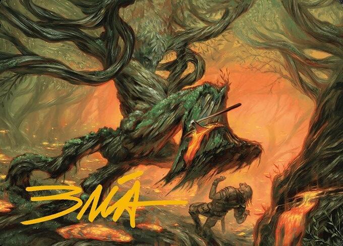 Stump Stomp Art Card (Gold-Stamped Signature) 20 card from Art Series: Modern Horizons 3