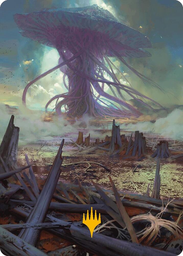 Swamp Art Card (Gold-Stamped Planeswalker Symbol) 24 card from Art Series: Modern Horizons 3
