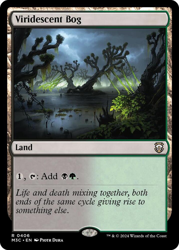 Viridescent Bog (Ripple Foil) 406 card from Commander: Modern Horizons 3