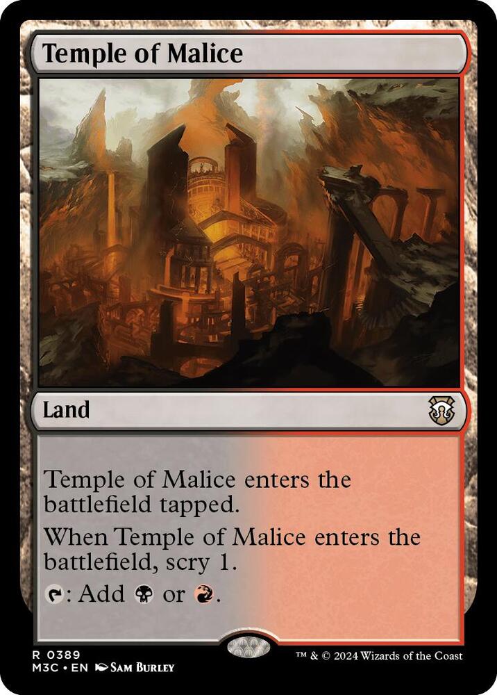 Temple of Malice (Ripple Foil) 389 card from Commander: Modern Horizons 3