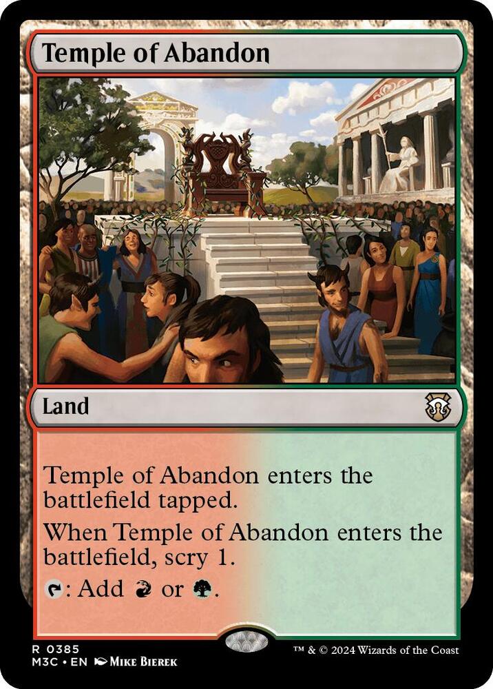 Temple of Abandon (Ripple Foil) 385 card from Commander: Modern Horizons 3