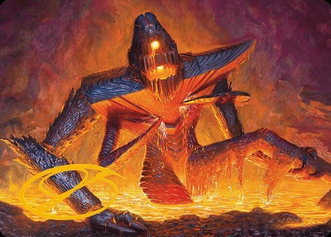 Molten Gatekeeper Art Card (Gold-Stamped Signature) 5 card from Art Series: Modern Horizons 3