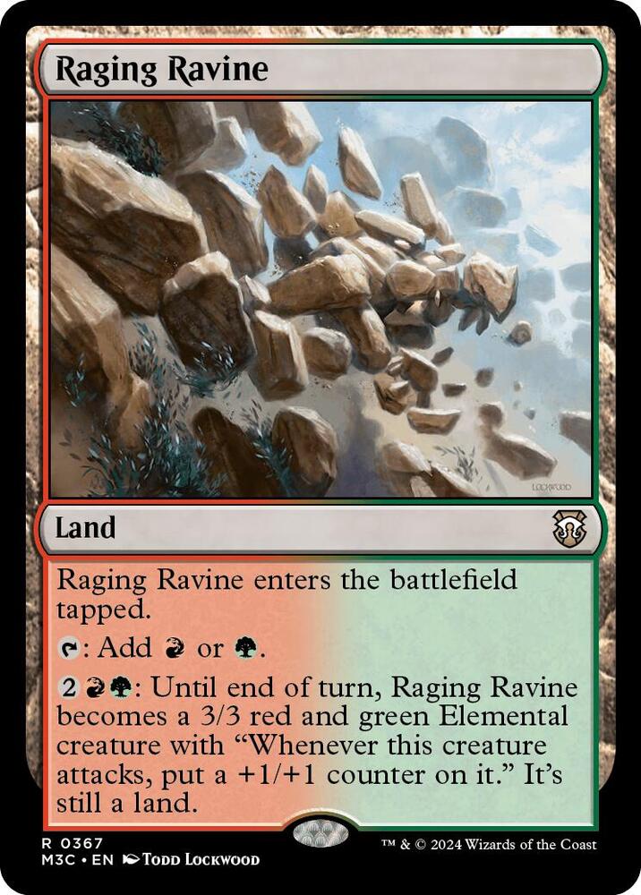 Raging Ravine (Ripple Foil) 367 card from Commander: Modern Horizons 3