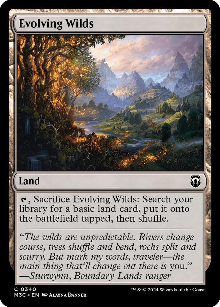 Evolving Wilds (Ripple Foil) 340 card from Commander: Modern Horizons 3