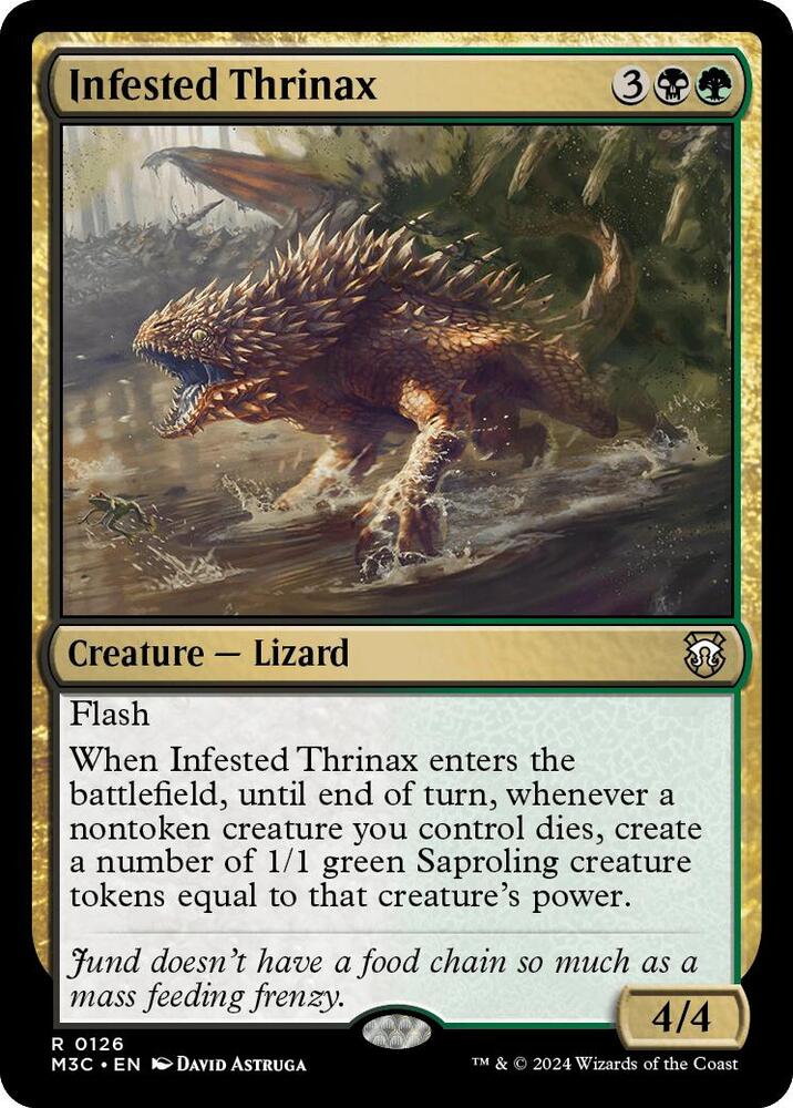Infested Thrinax 126 card from Commander: Modern Horizons 3