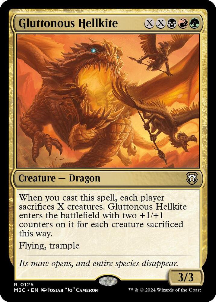 Gluttonous Hellkite 125 card from Commander: Modern Horizons 3