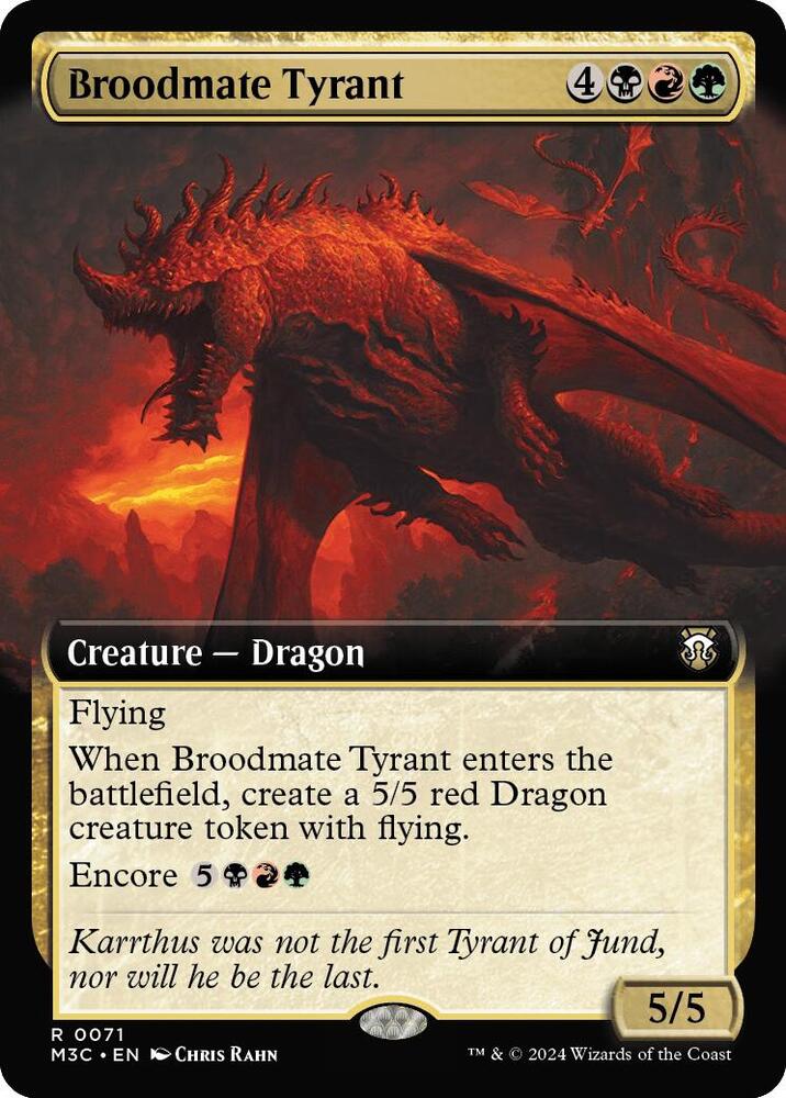 Broodmate Tyrant (Extended Art) 71 card from Commander: Modern Horizons 3