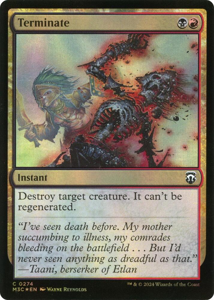 Terminate (Ripple Foil) 274 card from Commander: Modern Horizons 3