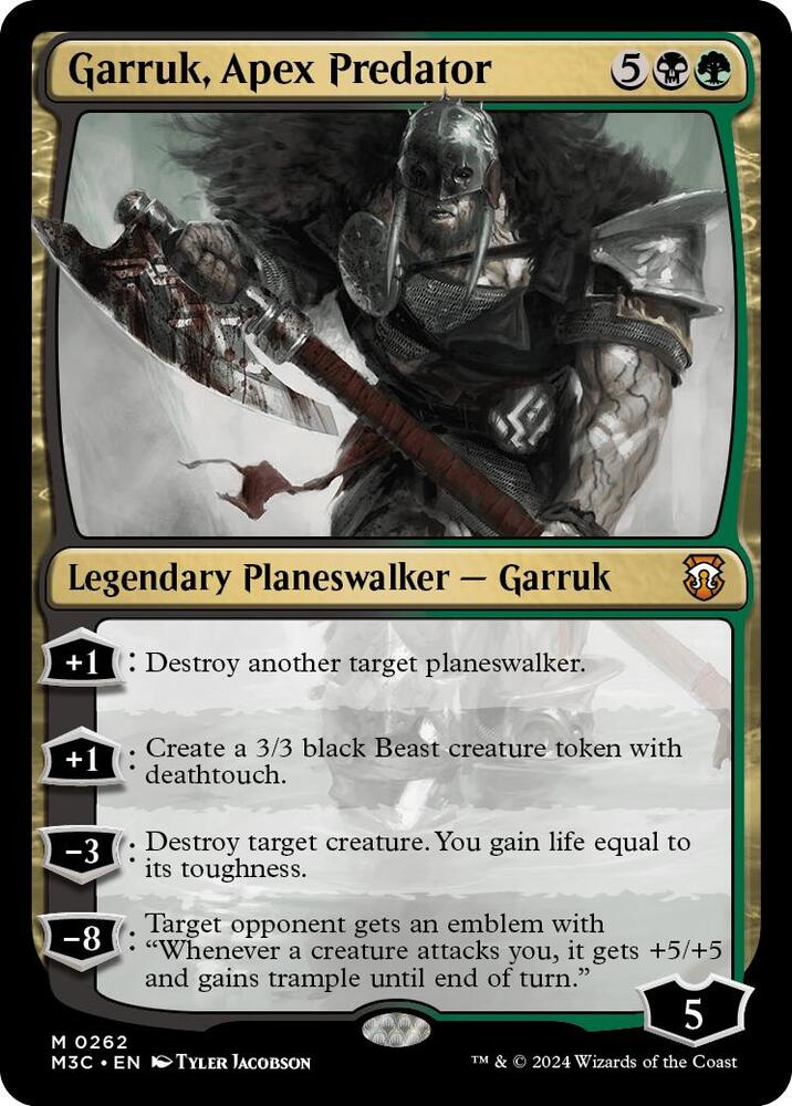 Garruk, Apex Predator (Ripple Foil) 262 card from Commander: Modern Horizons 3