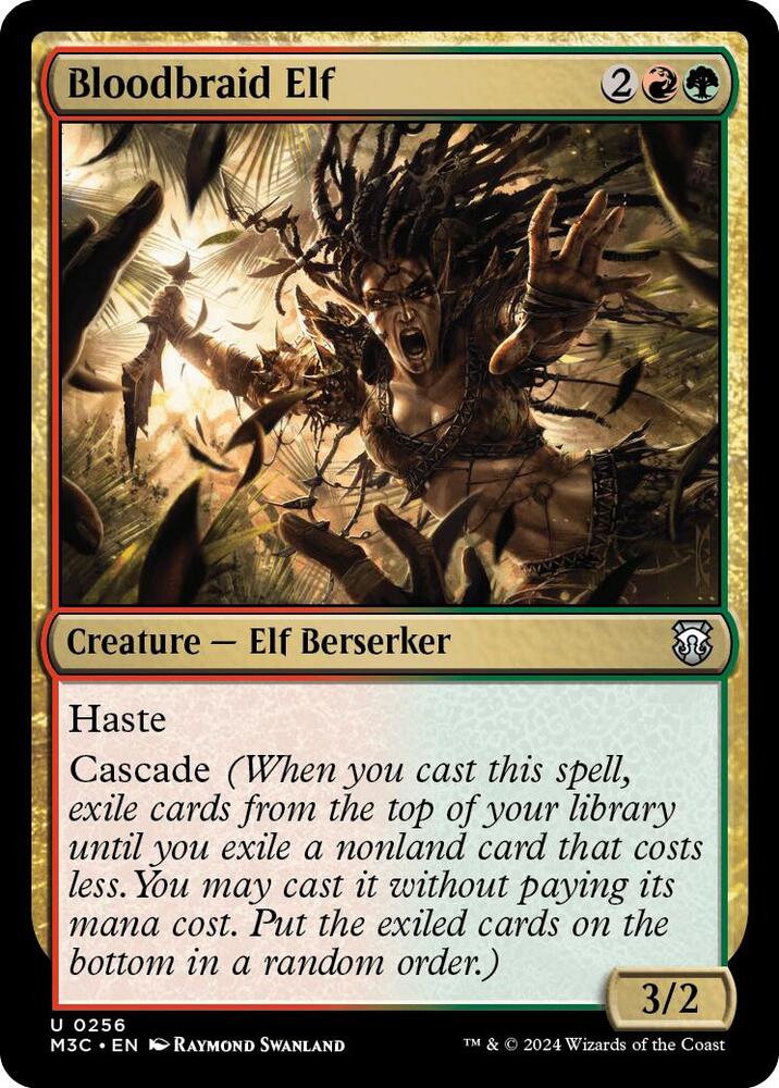 Bloodbraid Elf (Ripple Foil) 256 card from Commander: Modern Horizons 3