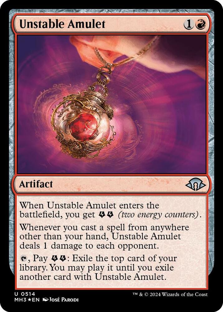Unstable Amulet (Ripple Foil) 514 card from Modern Horizons 3