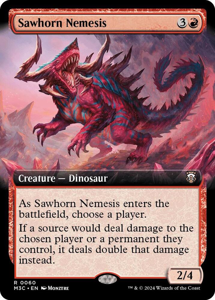 Sawhorn Nemesis (Extended Art) 60 card from Commander: Modern Horizons 3