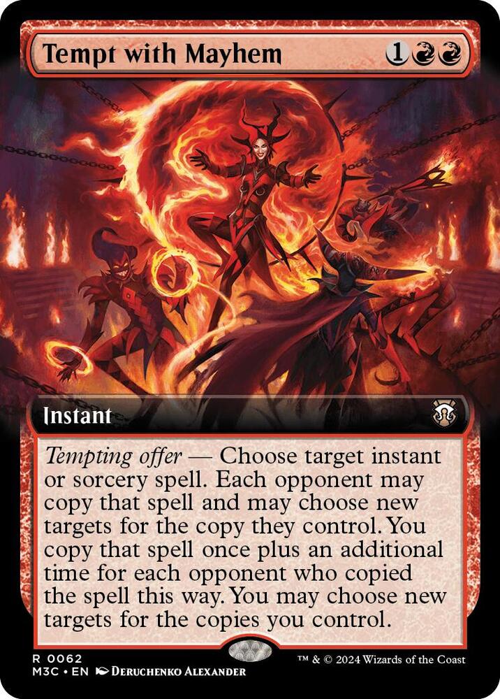 Tempt with Mayhem (Extended Art) (Ripple Foil) 62 card from Commander: Modern Horizons 3