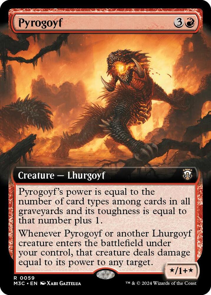 Pyrogoyf (Extended Art) 59 card from Commander: Modern Horizons 3