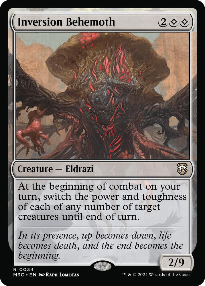 Inversion Behemoth  (Ripple Foil) 34 card from Commander: Modern Horizons 3