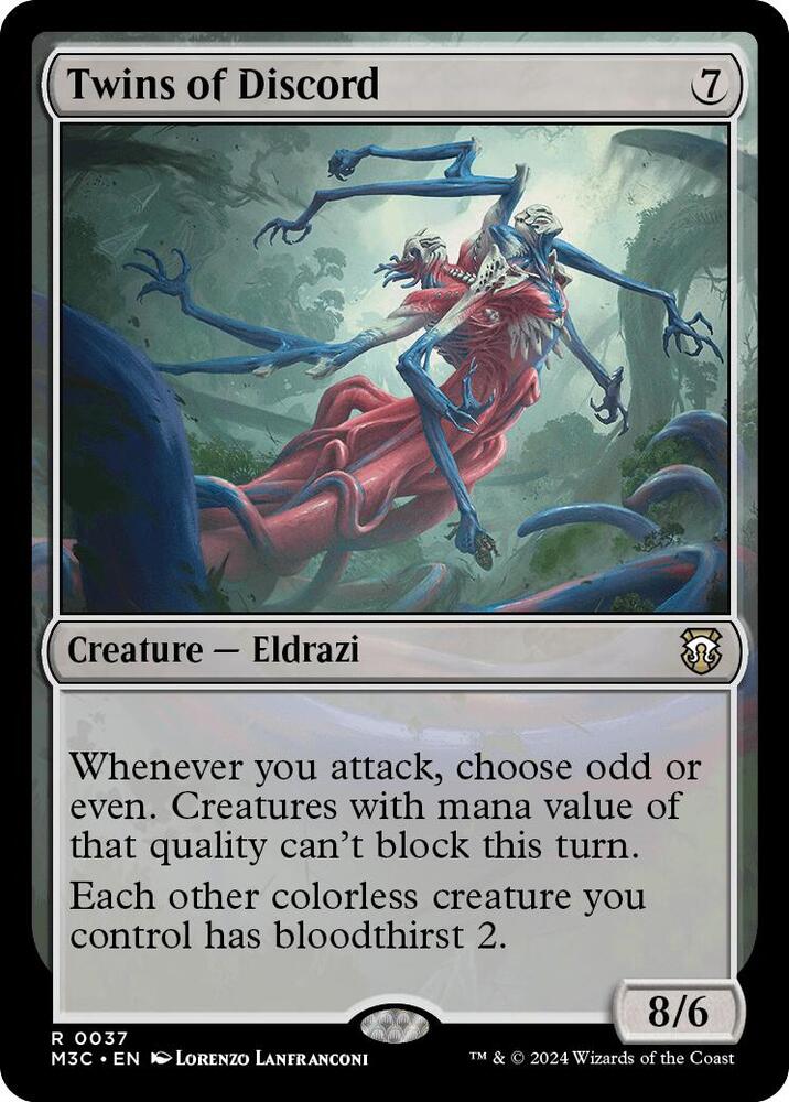 Twins of Discord (Ripple Foil) 37 card from Commander: Modern Horizons 3