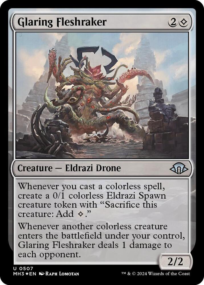 Glaring Fleshraker (Ripple Foil) 507 card from Modern Horizons 3