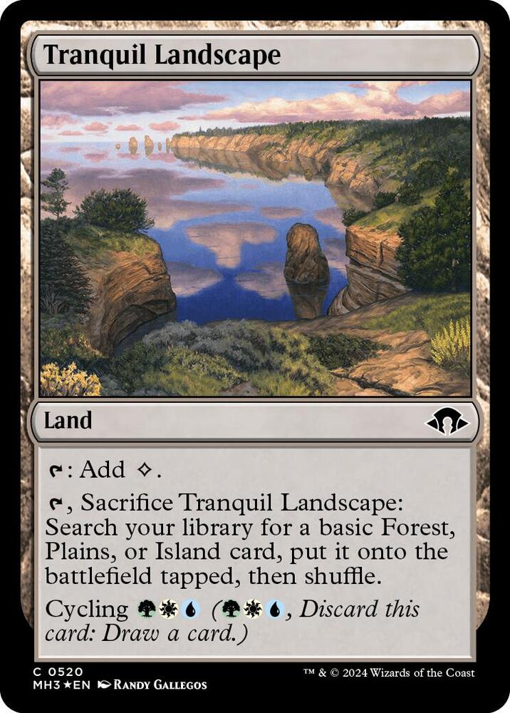 Tranquil Landscape (Ripple Foil) 520 card from Modern Horizons 3